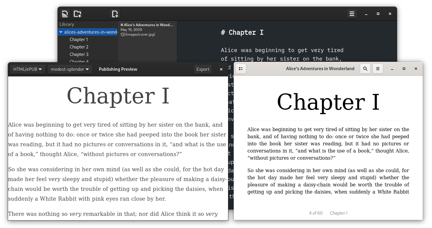 Export Preview Window and resulting ePub